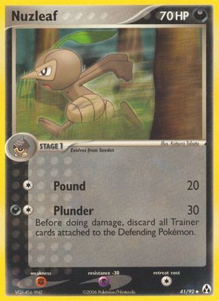 Nuzleaf (41/92) Reverse Holofoil [EX: Legend Maker] Pokemon Single Pokémon