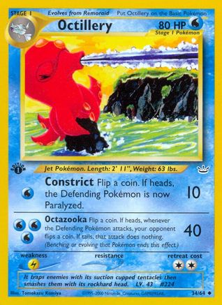 Octillery (34/64) 1st Edition [Vintage: Neo Revelation] Pokemon Single Pokémon