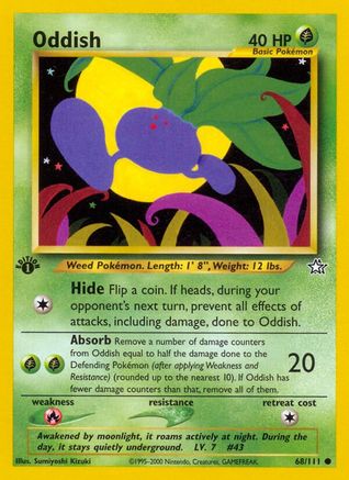 Oddish (68/111) 1st Edition [Vintage: Neo Genesis] Pokemon Single Pokémon