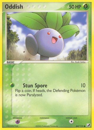 Oddish (64/115) [EX: Unseen Forces] Pokemon Single Pokémon