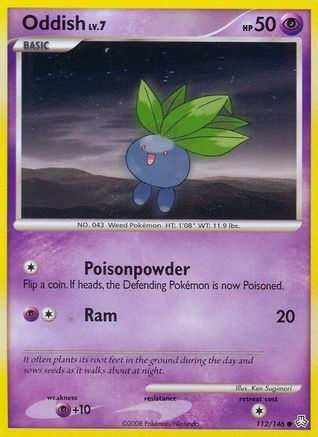 Oddish (112) (/146) Reverse Holofoil [DP: Legends Awakened] Pokemon Single Pokémon
