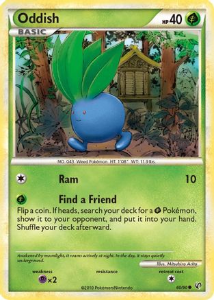 Oddish (60/90) Reverse Holofoil [HGSS: Undaunted] Pokemon Single Pokémon