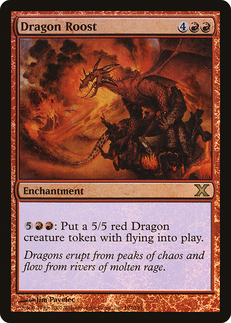 Dragon Roost (10E-197★) [Tenth Edition] Foil MTG Single Wizards of the Coast