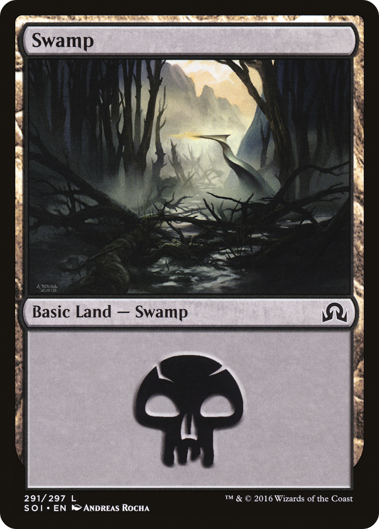 Swamp (291) (SOI-291) [Shadows over Innistrad] MTG Single Wizards of the Coast