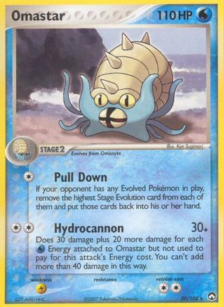 Omastar (20/108) - [EX: Power Keepers] Pokemon Single Pokémon