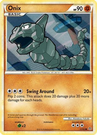 Onix (57) (/95) Reverse Holofoil [HGSS: Unleashed] Pokemon Single Pokémon
