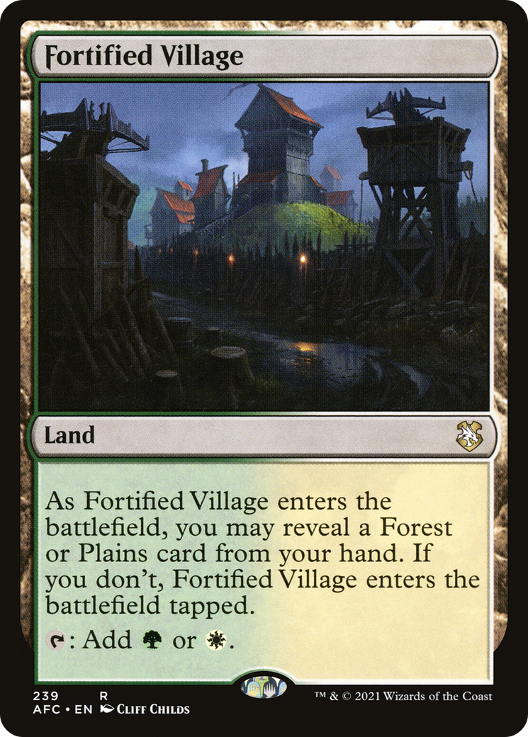 Fortified Village (AFC-239) [Forgotten Realms Commander] MTG Single Wizards of the Coast