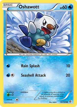 Oshawott (39/149) Reverse Holofoil [BW: Boundaries Crossed] Pokemon Single Pokémon