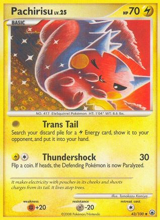 Pachirisu (43/100) Reverse Holofoil [DP: Majestic Dawn] Pokemon Single Pokémon