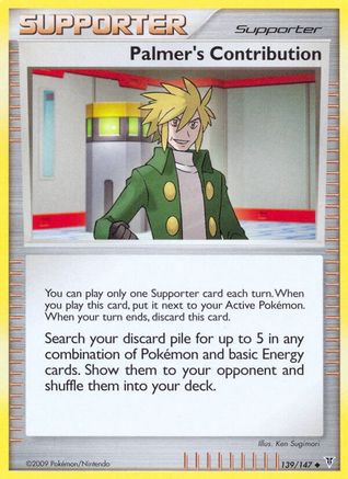 Palmer's Contribution (/147) Reverse Holofoil [Platinum: Supreme Victors] Pokemon Single Pokémon