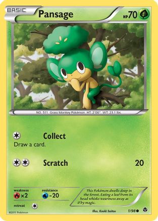 Pansage (/98) [BW: Emerging Powers] Pokemon Single Pokémon