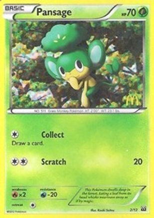 Pansage 2/12 (/12) Holofoil [Promos: McDonalds Promos 2012] Pokemon Single Pokémon
