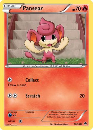 Pansear (/98) Reverse Holofoil [BW: Emerging Powers] Pokemon Single Pokémon