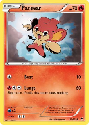 Pansear (/101) Reverse Holofoil [BW: Noble Victories] Pokemon Single Pokémon
