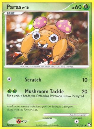 Paras (/123) [DP: Mysterious Treasures] Pokemon Single Pokémon