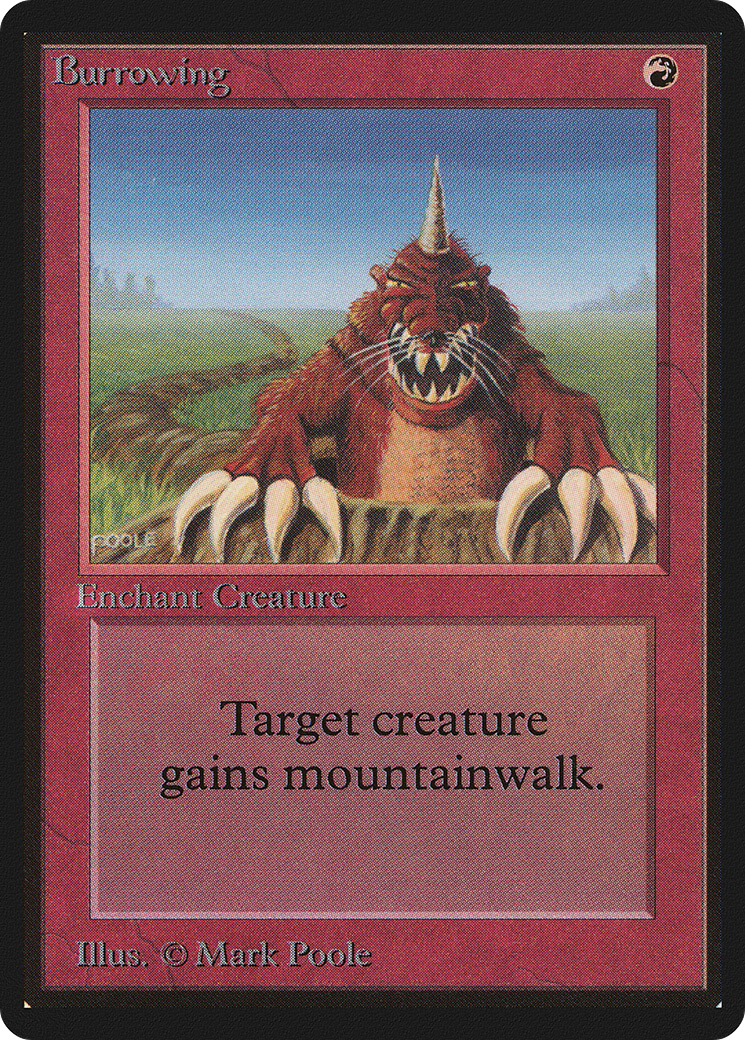 Burrowing (LEB-) [Oldschool] Limited Edition Beta MTG Single Wizards of the Coast