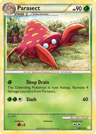 Parasect (48/123) Reverse Holofoil [HGSS: Base Set] Pokemon Single Pokémon