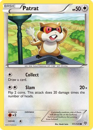 Patrat (111) (/135) [BW: Plasma Storm] Pokemon Single Pokémon