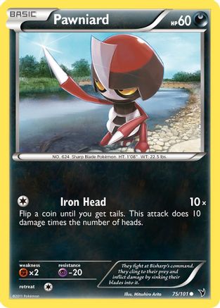 Pawniard (75) (/101) Reverse Holofoil [Noble Victories] Pokemon Single Pokémon