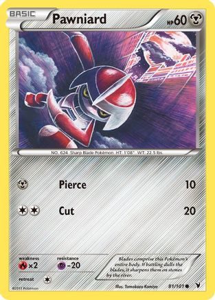 Pawniard (81/101) Reverse Holofoil [BW: Noble Victories] Pokemon Single Pokémon