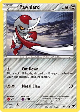 Pawniard (/146) Reverse Holofoil [XY: Base Set] Pokemon Single Pokémon