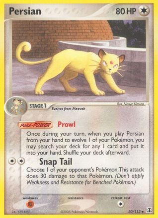 Persian (50/113) [EX: Delta Species] Pokemon Single Pokémon