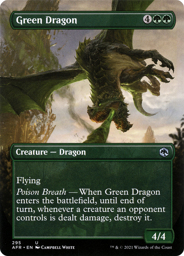 Green Dragon (AFR-295) [Adventures in the Forgotten Realms] (Borderless) Foil MTG Single Wizards of the Coast