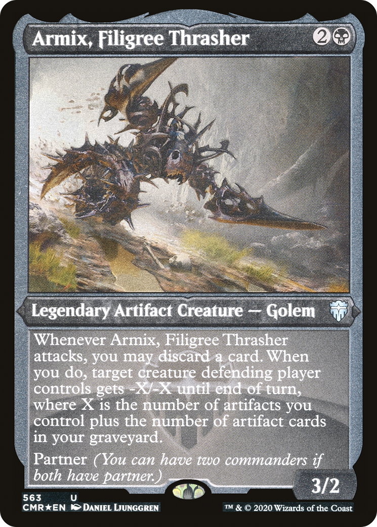 Armix, Filigree Thrasher (Foil Etched) (CMR-563) [Commander Legends] Foil MTG Single Wizards of the Coast