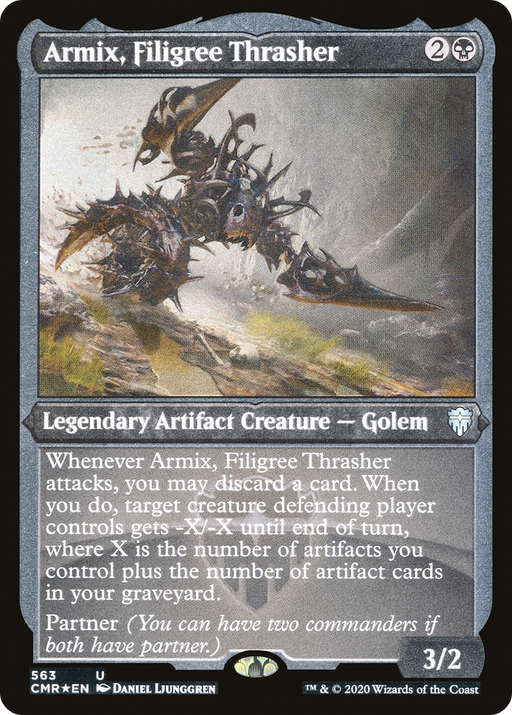 Armix, Filigree Thrasher (Foil Etched) (CMR-563) [Commander Legends] Foil MTG Single Wizards of the Coast