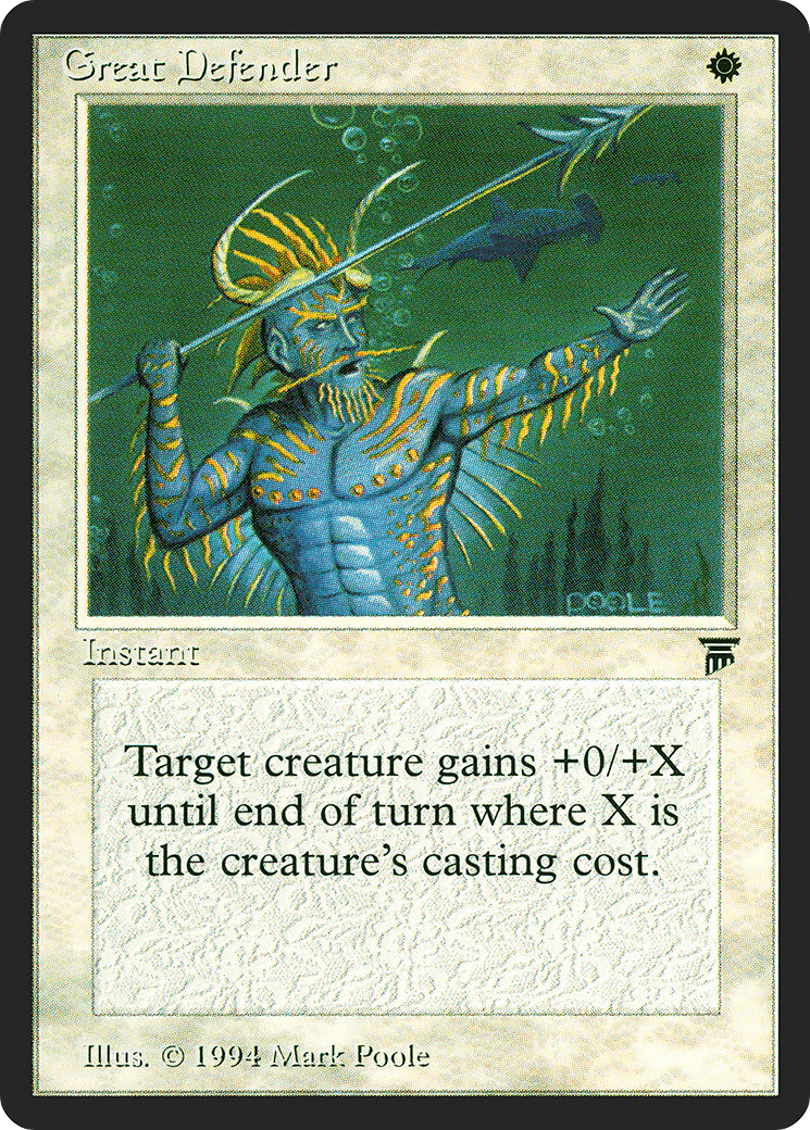 Great Defender (LEG-) [Oldschool] Legends MTG Single Wizards of the Coast
