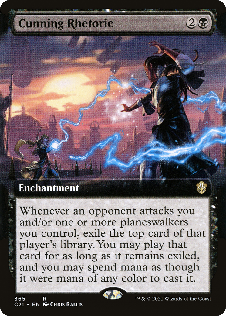Cunning Rhetoric (C21-365) [Commander 2021] (Extended Art) MTG Single Wizards of the Coast