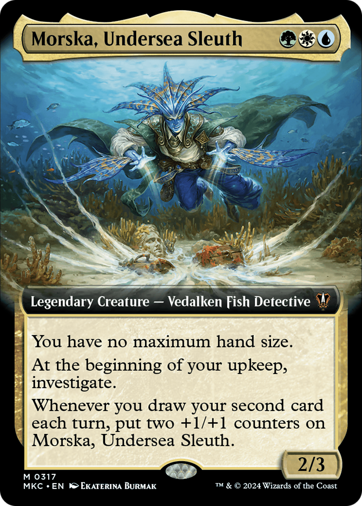 Morska, Undersea Sleuth (MKC-317) [Murders at Karlov Manor Commander] (Extended Art) MTG Single Wizards of the Coast