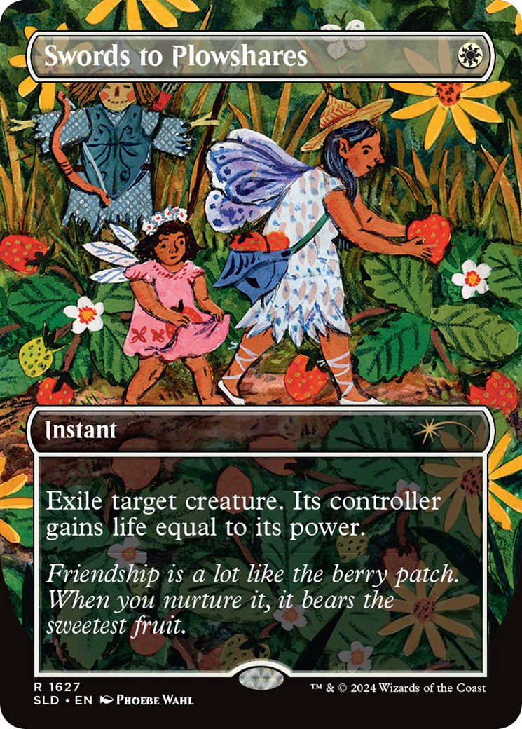 Swords to Plowshares (SLD-1627) [Secret Lair] Drop (Borderless) MTG Single Wizards of the Coast
