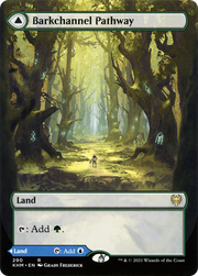 Barkchannel Pathway (KHM-290) [Kaldheim] (Showcase) (Borderless) MTG Single Wizards of the Coast