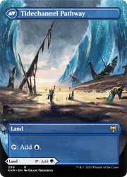 Barkchannel Pathway (KHM-290) [Kaldheim] (Showcase) (Borderless) Foil MTG Single Wizards of the Coast