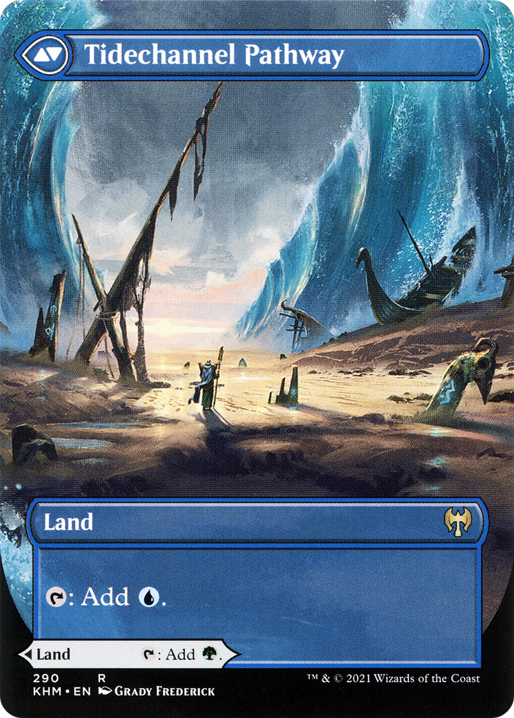 Barkchannel Pathway (KHM-290) [Kaldheim] (Showcase) (Borderless) MTG Single Wizards of the Coast