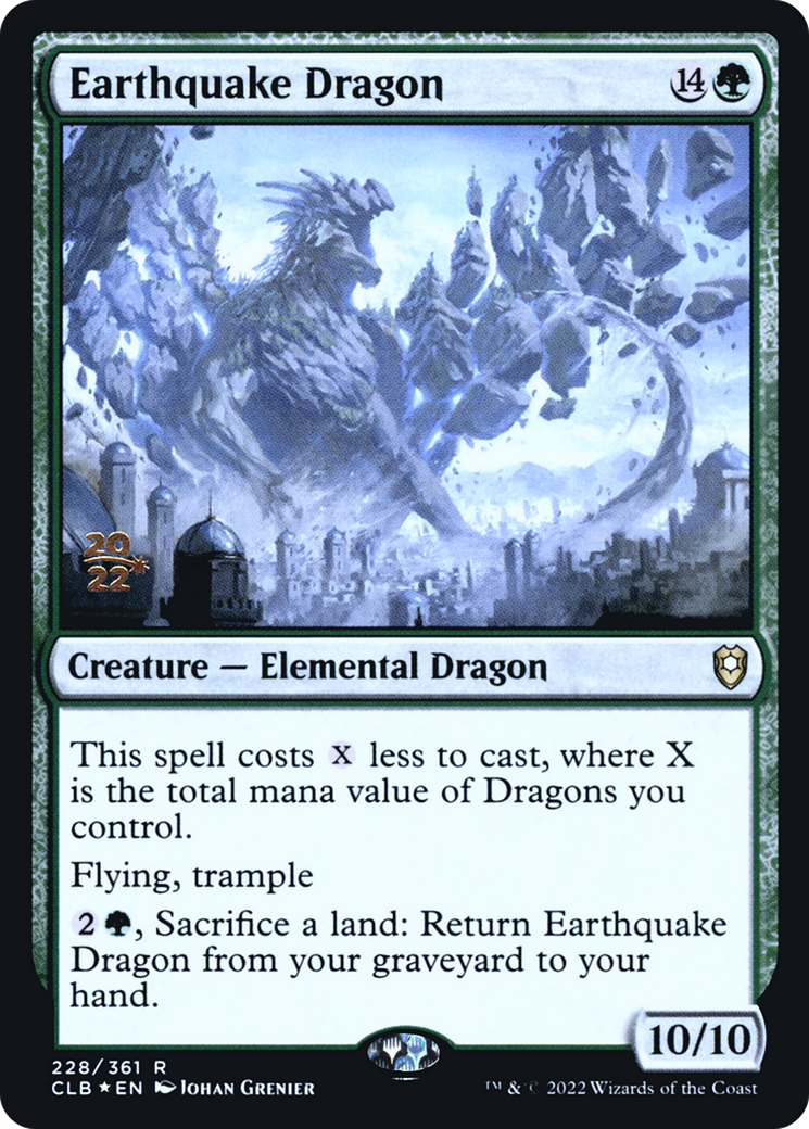 Earthquake Dragon (PRE-228) [Battle for Baldur's Gate Promos] Foil MTG Single Wizards of the Coast