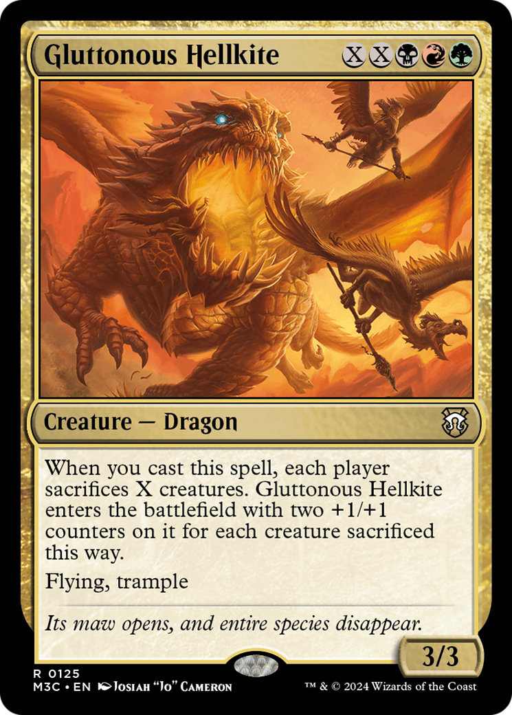 Gluttonous Hellkite (M3C-125) [Modern Horizons 3 Commander] MTG Single Wizards of the Coast
