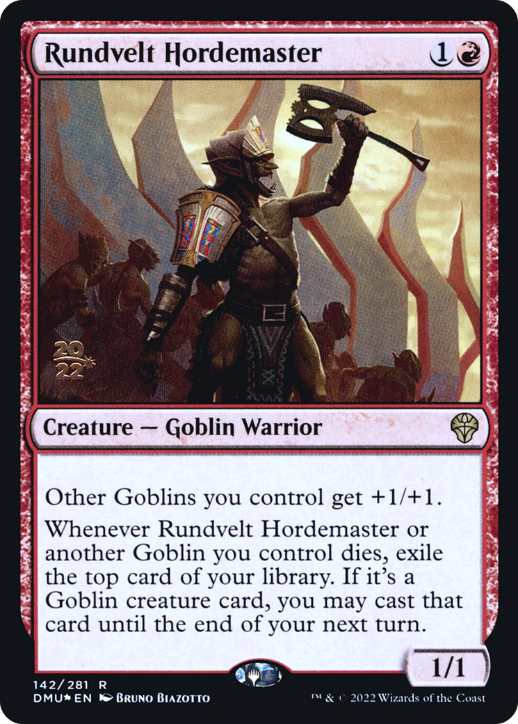 Rundvelt Hordemaster (PRE-142) [Dominaria United Promos] Foil MTG Single Wizards of the Coast
