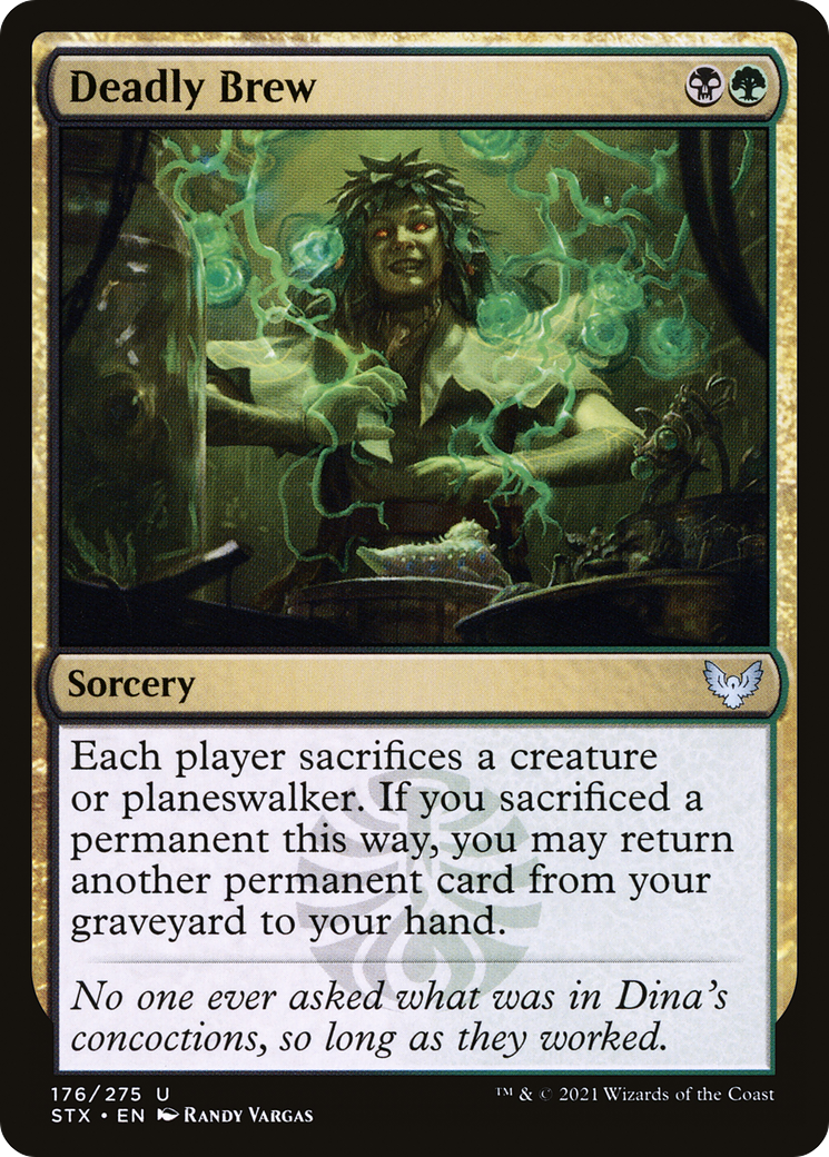 Deadly Brew (STX-176) [Strixhaven: School of Mages] Foil MTG Single Wizards of the Coast