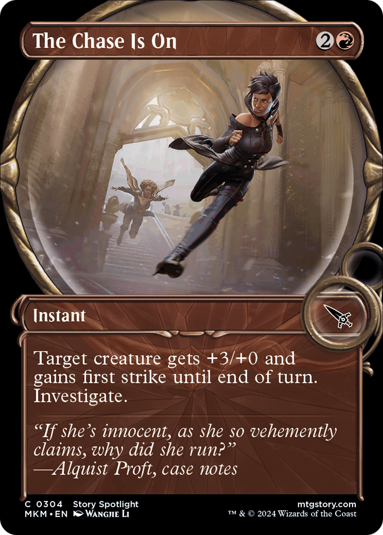 The Chase Is On (MKM-304) [Murders at Karlov Manor] (Showcase) Foil MTG Single Murders at Karlov Manor