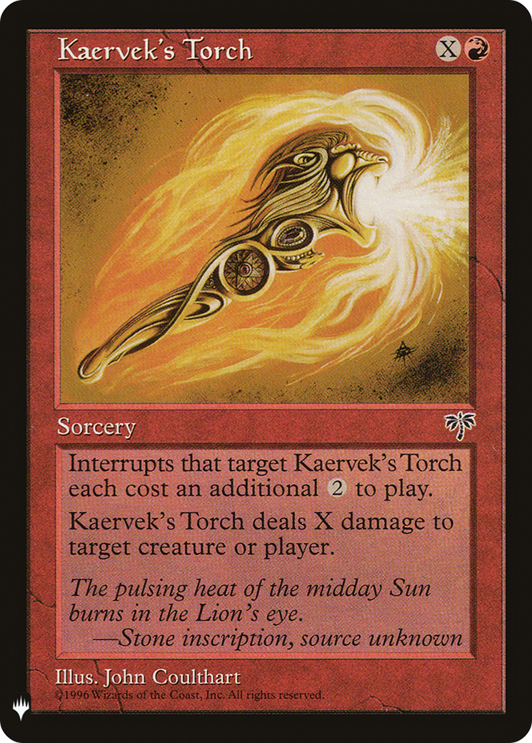 Kaervek's Torch (LIST-MIR-185) [Mystery Booster] The List MTG Single Wizards of the Coast