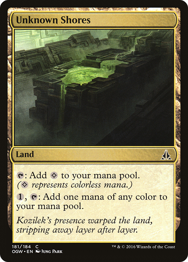 Unknown Shores (OGW-181) [Oath of the Gatewatch] Foil MTG Single Wizards of the Coast