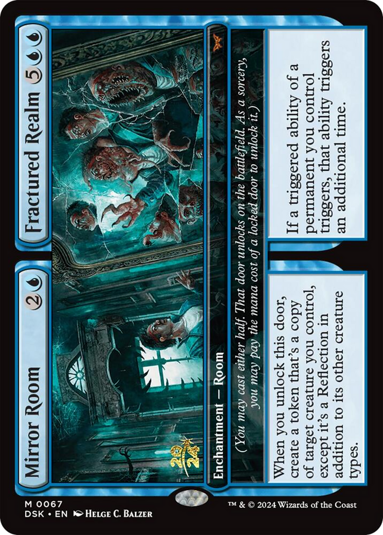 Mirror Room // Fractured Realm (PRE-067) [Duskmourn: House of Horror Promos] Foil MTG Single Wizards of the Coast