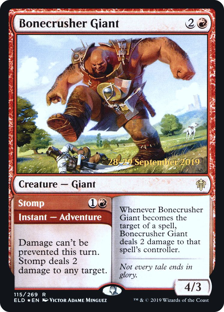 Bonecrusher Giant (PRE-115) [Throne of Eldraine Promos] Foil MTG Single Wizards of the Coast