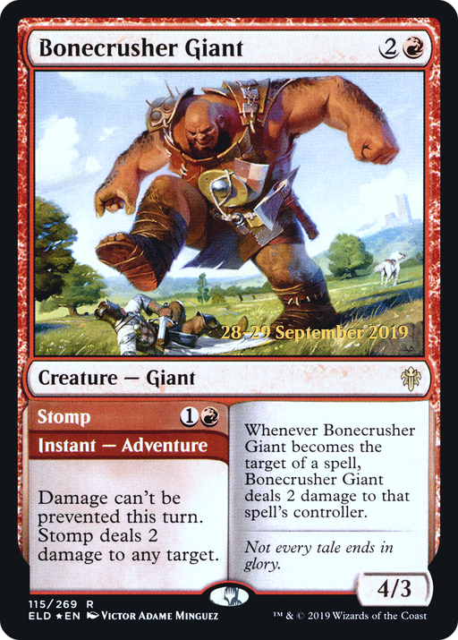 Bonecrusher Giant (PRE-115) [Throne of Eldraine Promos] Foil MTG Single Wizards of the Coast