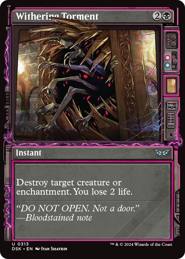 Withering Torment (DSK-313) [Duskmourn: House of Horror] (Showcase) Foil MTG Single Wizards of the Coast
