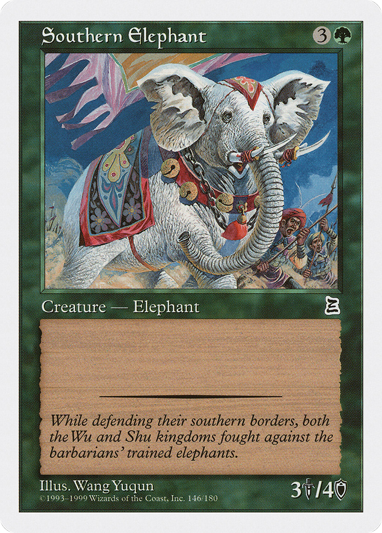 Southern Elephant (PTK-146) [Oldschool] Portal Three Kingdoms MTG Single Wizards of the Coast