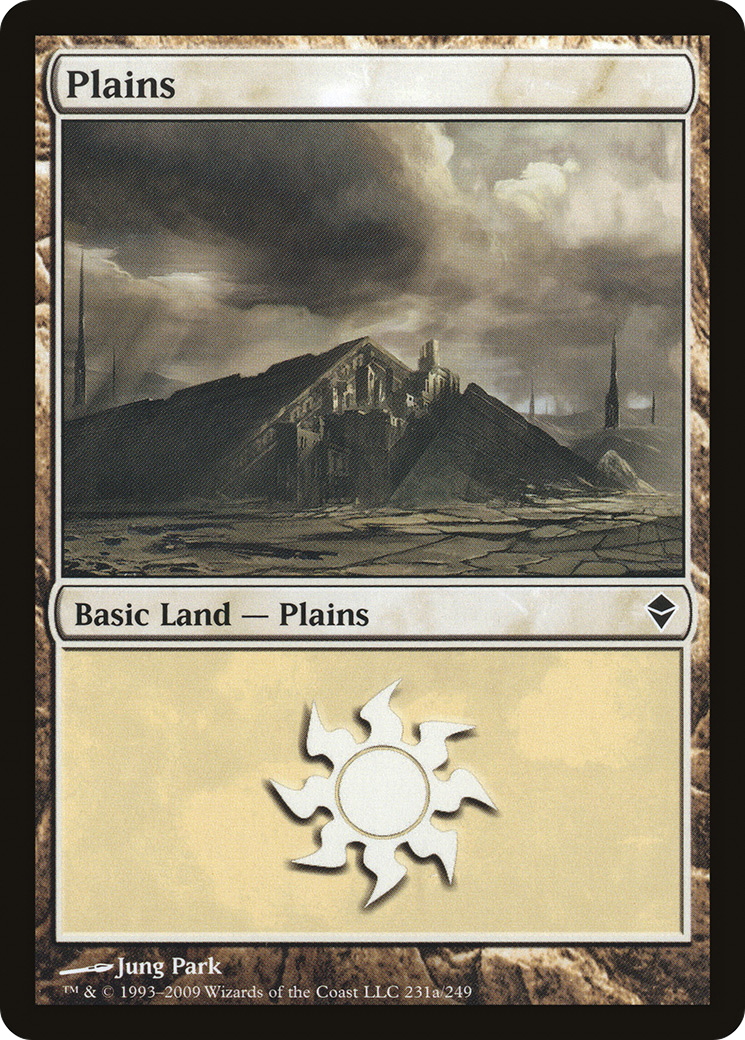Plains (231a) (ZEN-231A) [Zendikar] MTG Single Wizards of the Coast