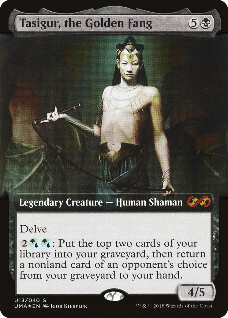 Tasigur, the Golden Fang (UMA:BT-U13) [Ultimate Box Topper] (Extended Art) Foil MTG Single Wizards of the Coast